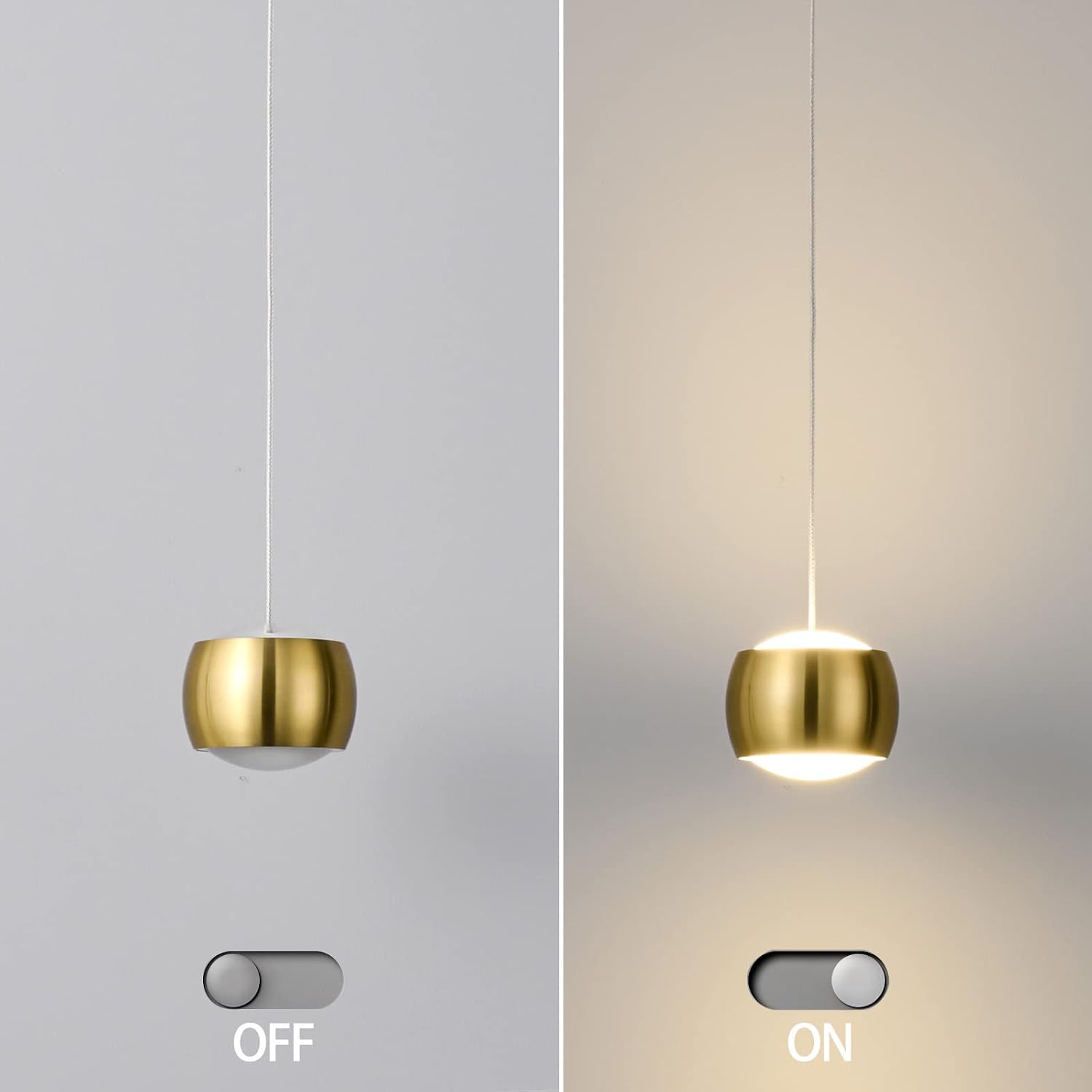 Dimmable Gold LED Pendant Lights