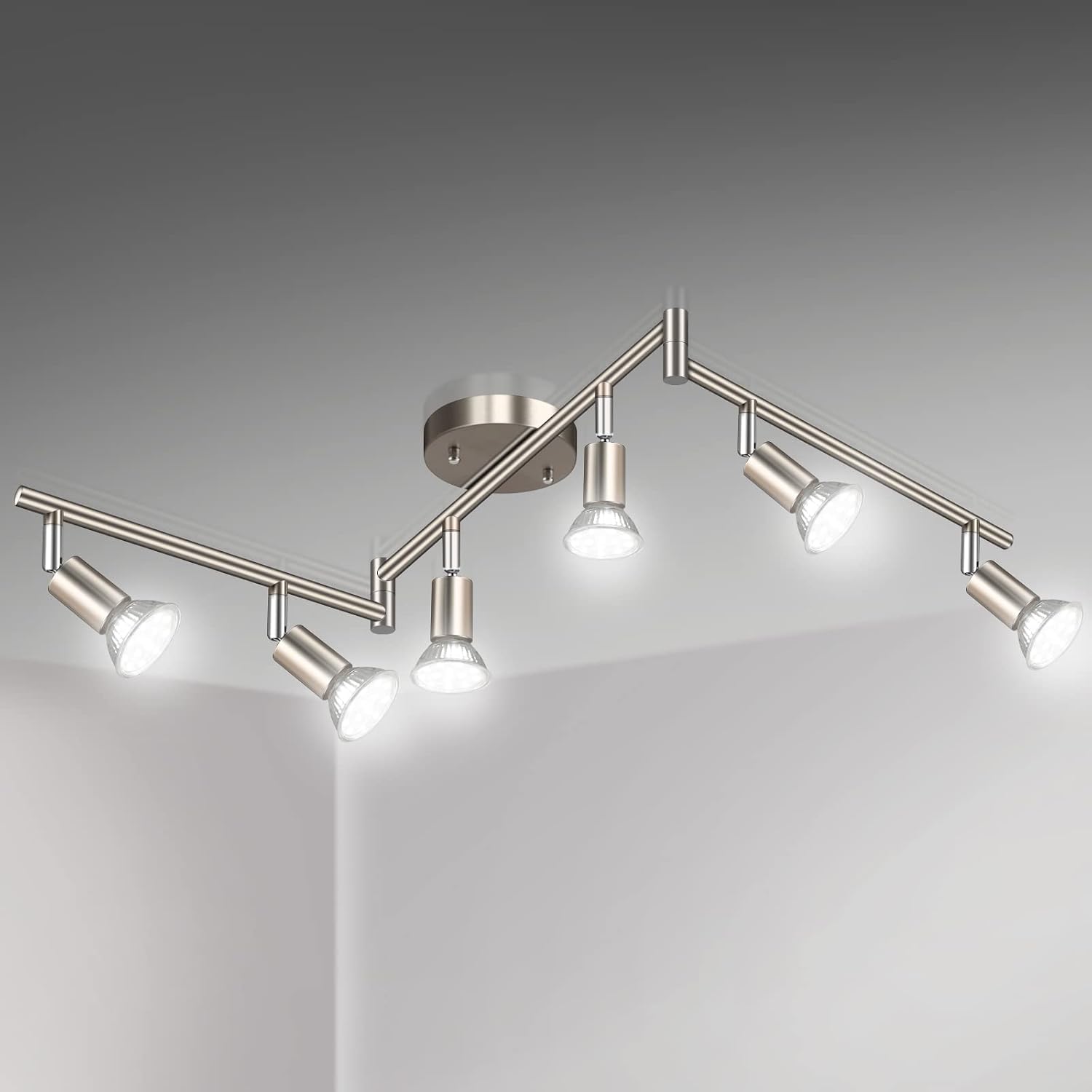 Rotatable 6-Light LED Track Kit