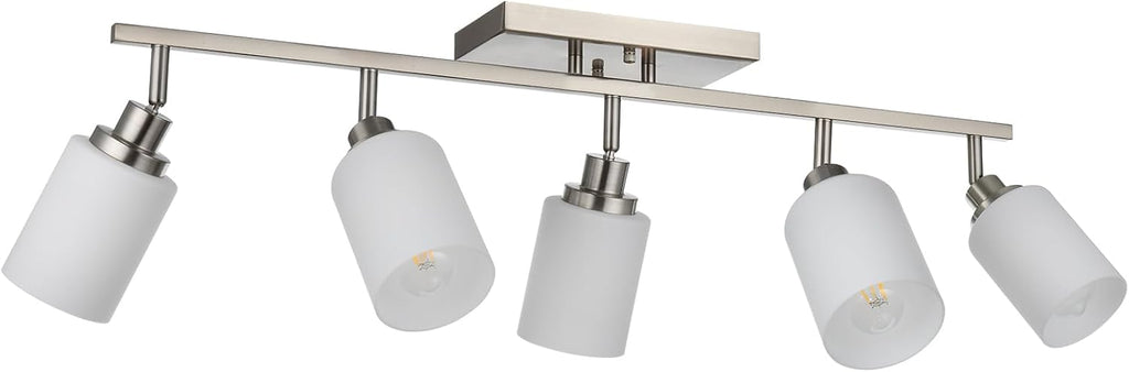 5-Light Glass Track Lighting Kit
