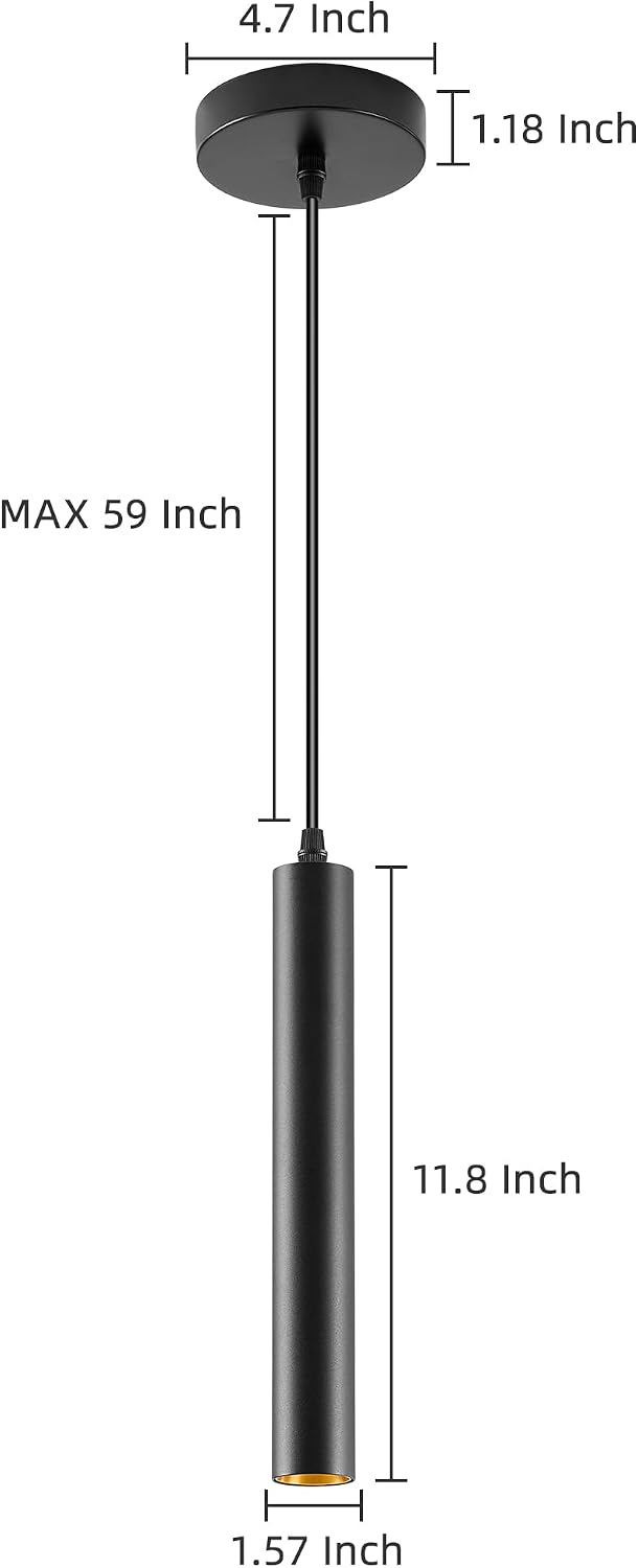 Dimmable Black LED Pendant Lights