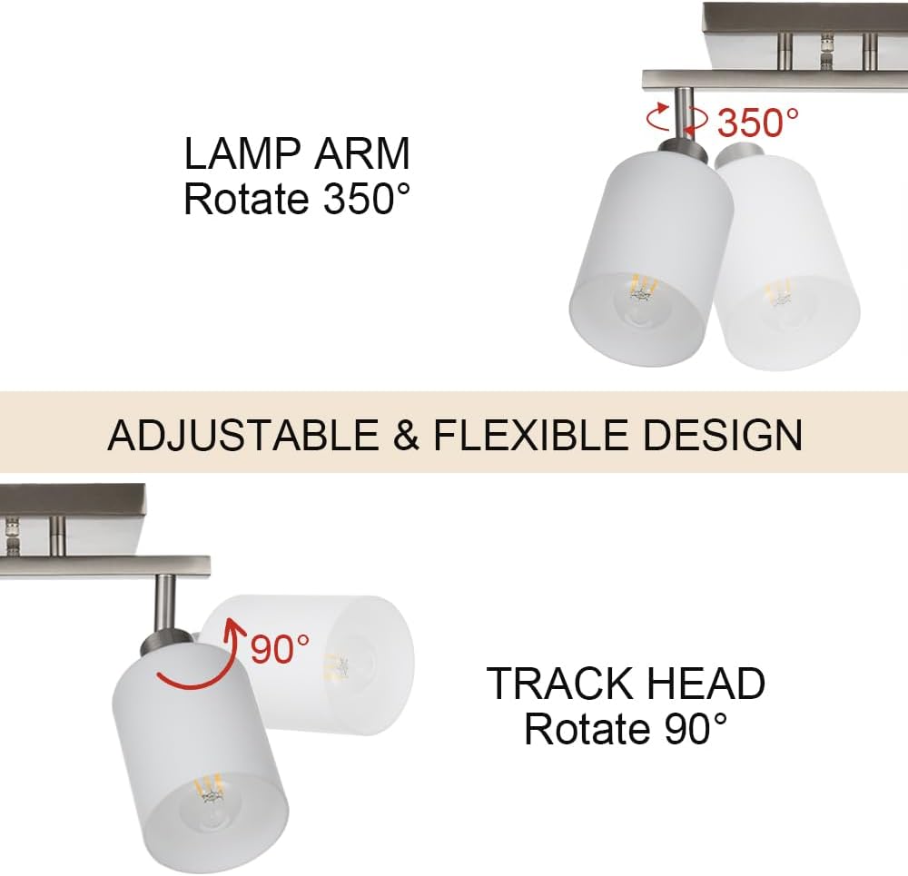 5-Light Glass Track Lighting Kit