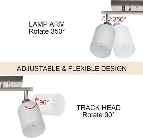 5-Light Glass Track Lighting Kit