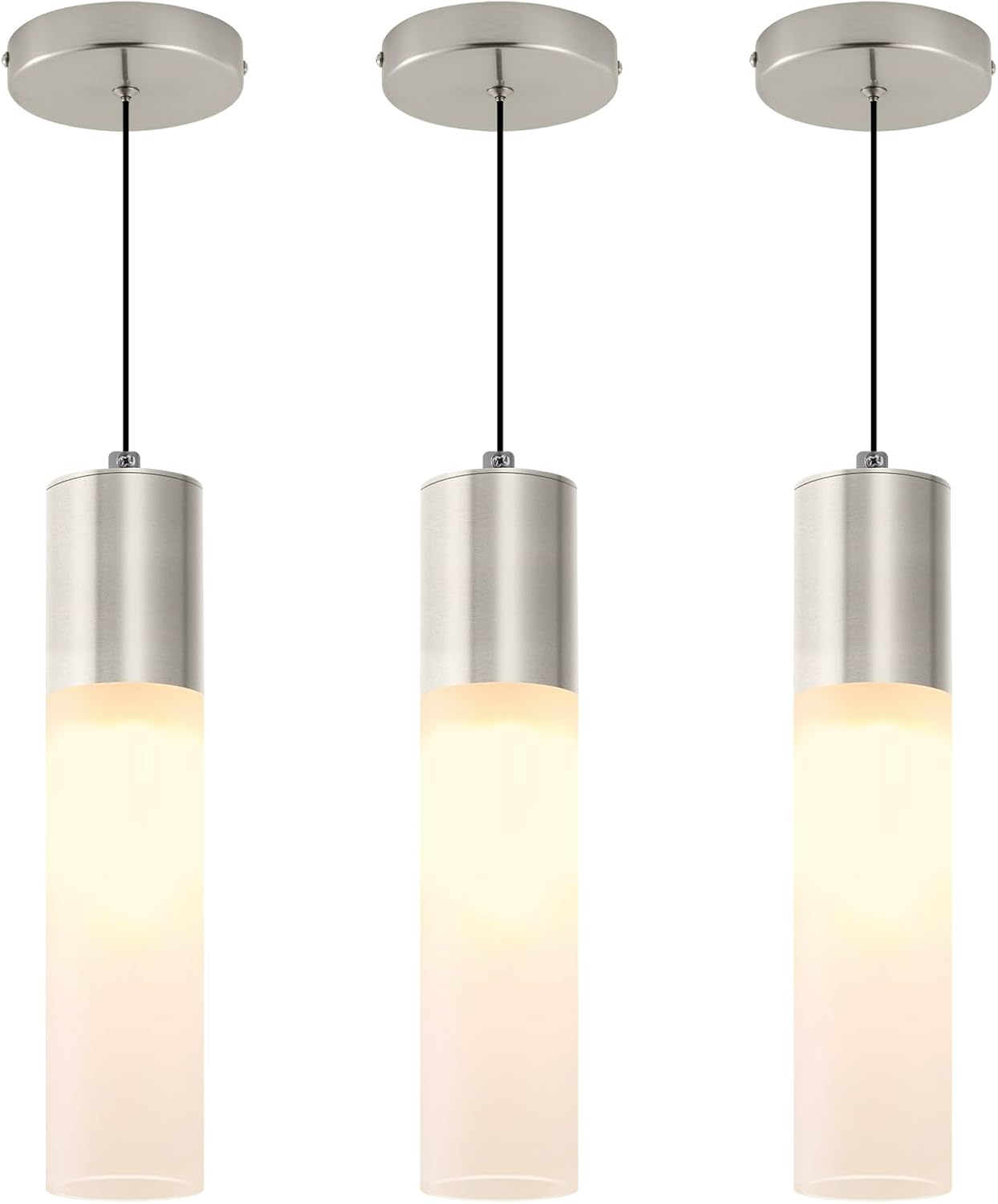 Nickel Dimmable LED Pendant Lights