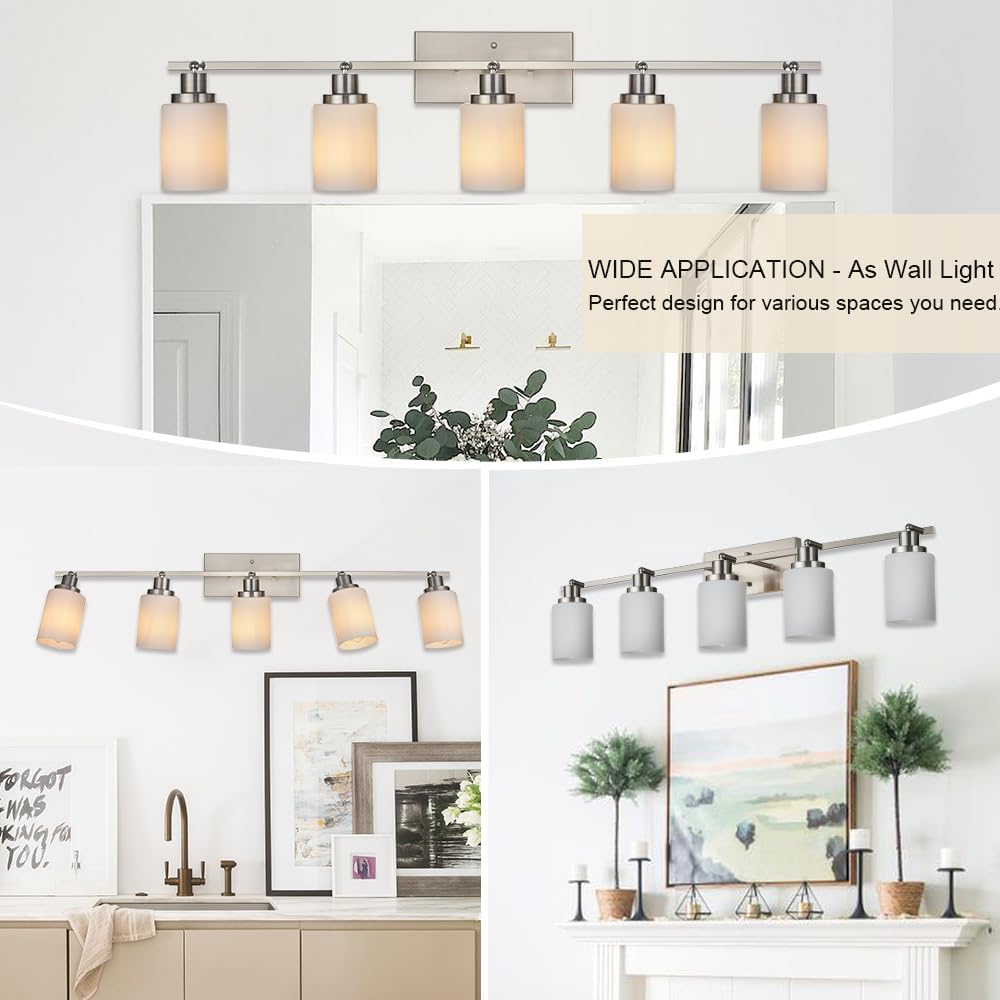 5-Light Glass Track Lighting Kit