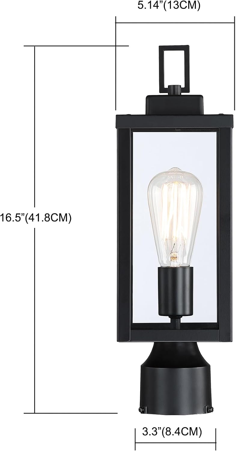 Metal Glass Outdoor Post Lantern