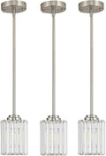 Nickel Crystal Pendant Light Set