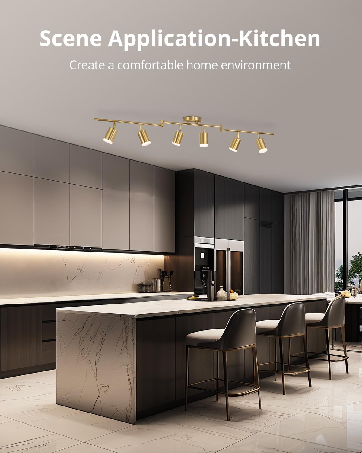 Rotatable 6-Light LED Track Kit