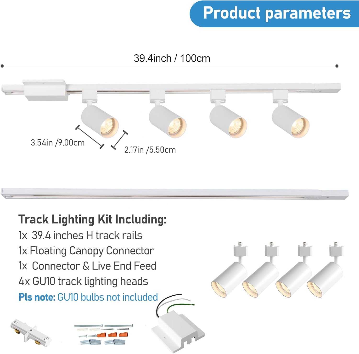 4-Light Modern LED Track Kit