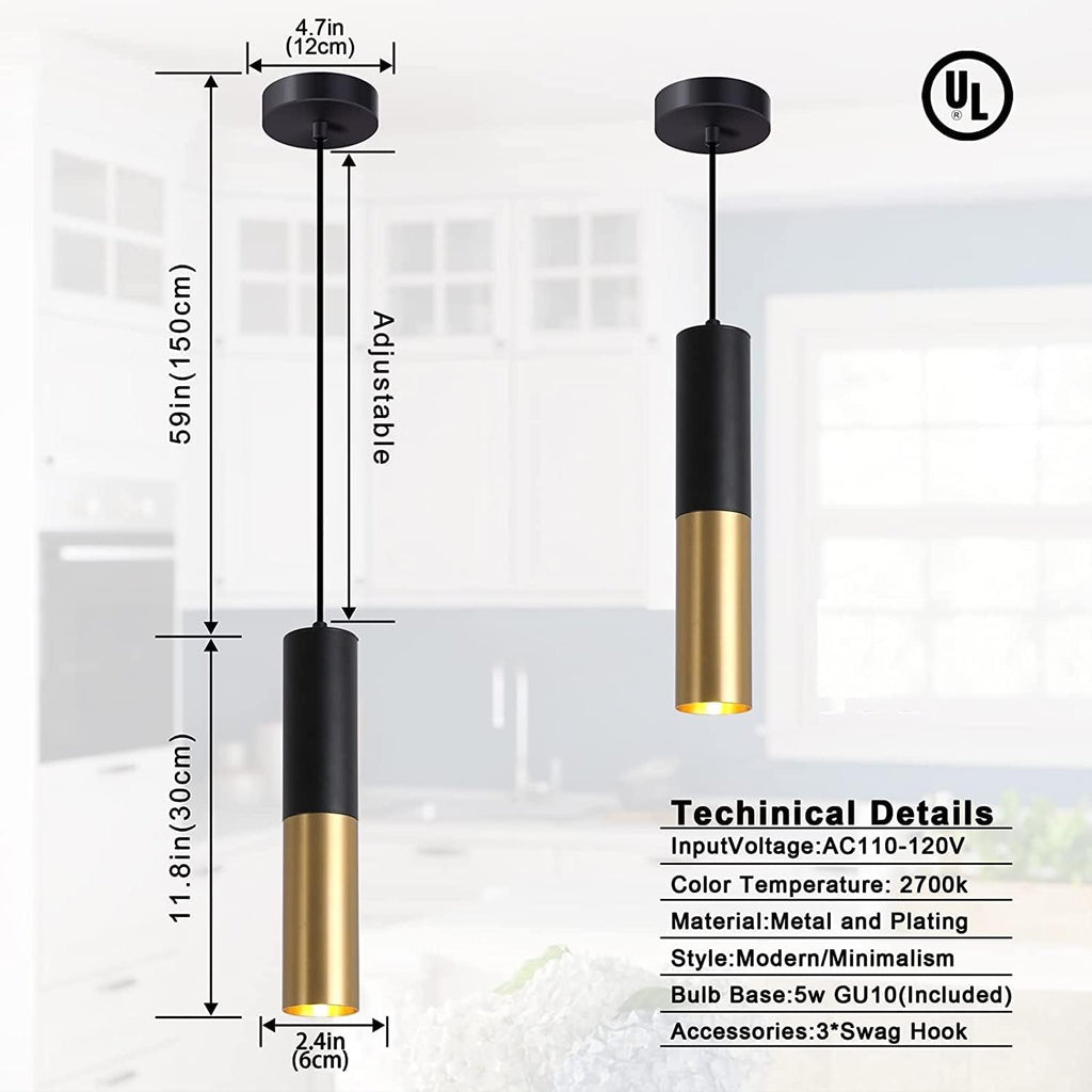 Gold Mini LED Pendant Light Set