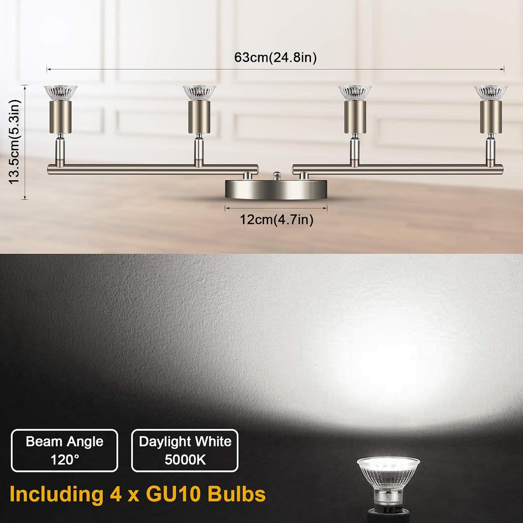 Rotatable 4-Head LED Track Kit
