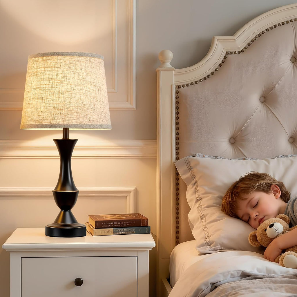 Vintage Farmhouse Table Lamp Set