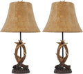 Rustic Antler Farmhouse Table Lamps