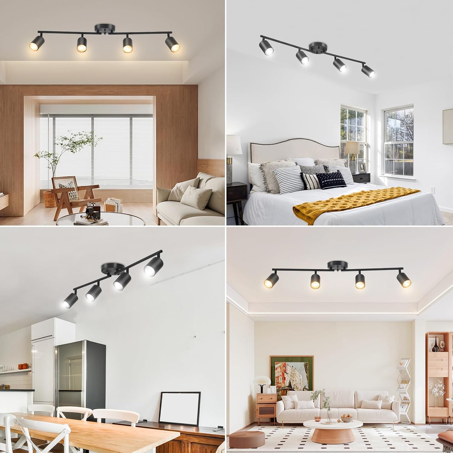 Rotatable 4-Light LED Track Kit