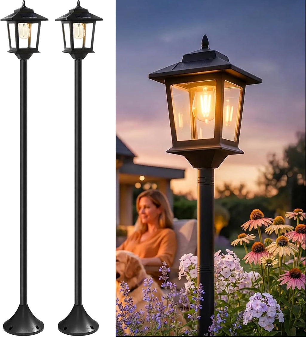 Dusk Dawn Solar Post Lamp Lights