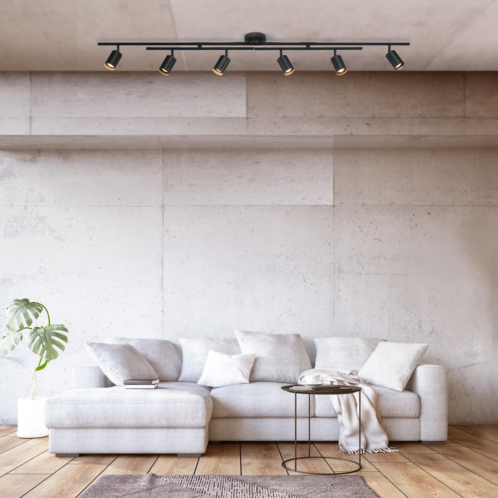 Dimmable 6-Light Track Lighting Fixture