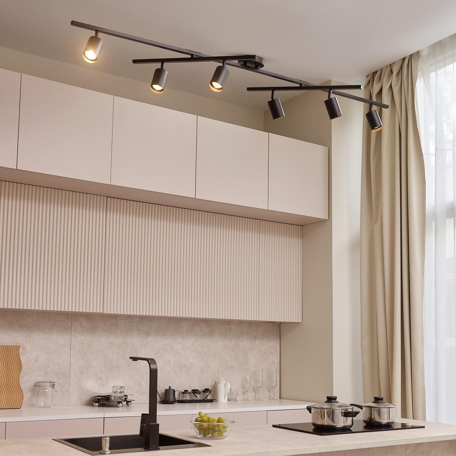 Dimmable 6-Light Track Lighting Fixture