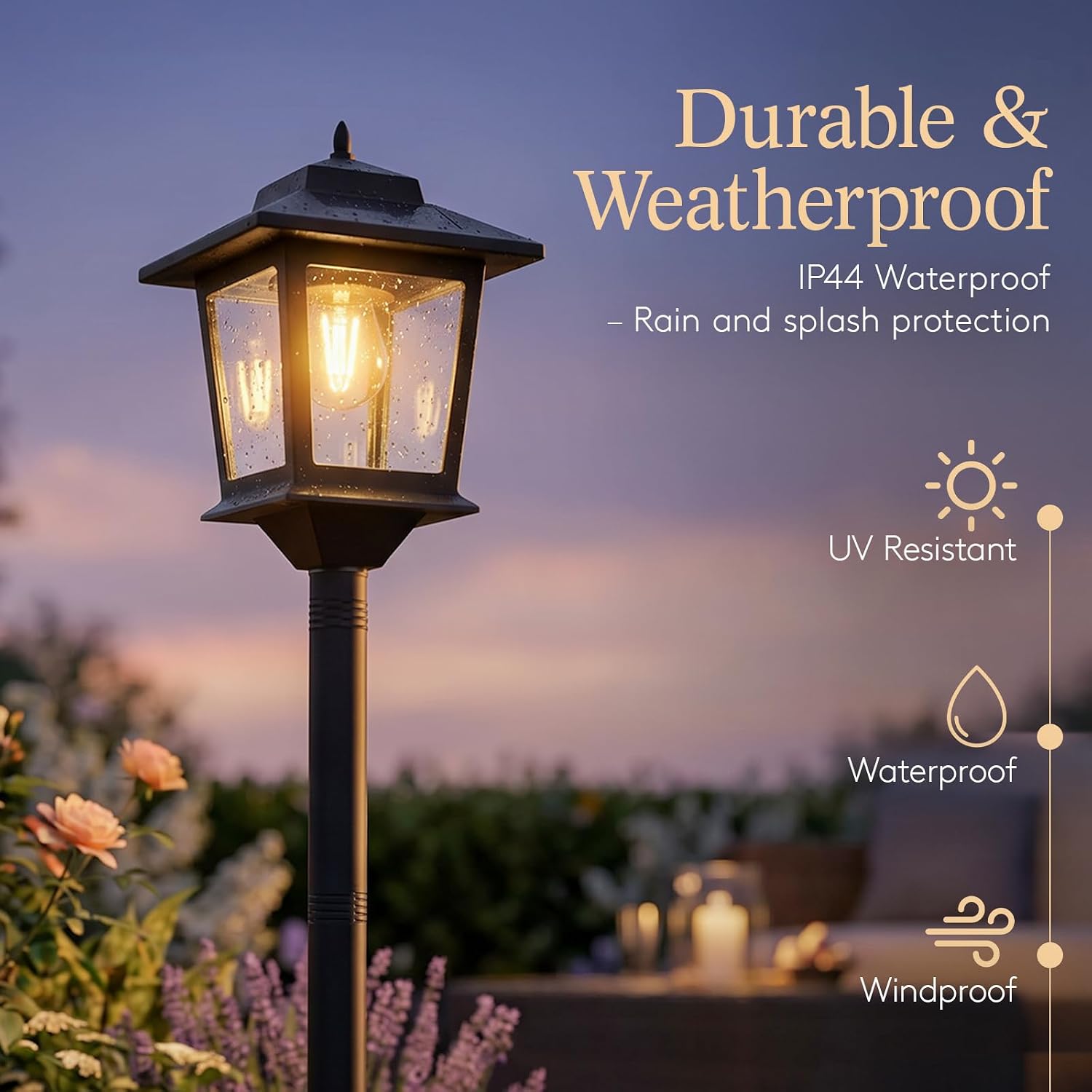 Dusk Dawn Solar Post Lamp Lights