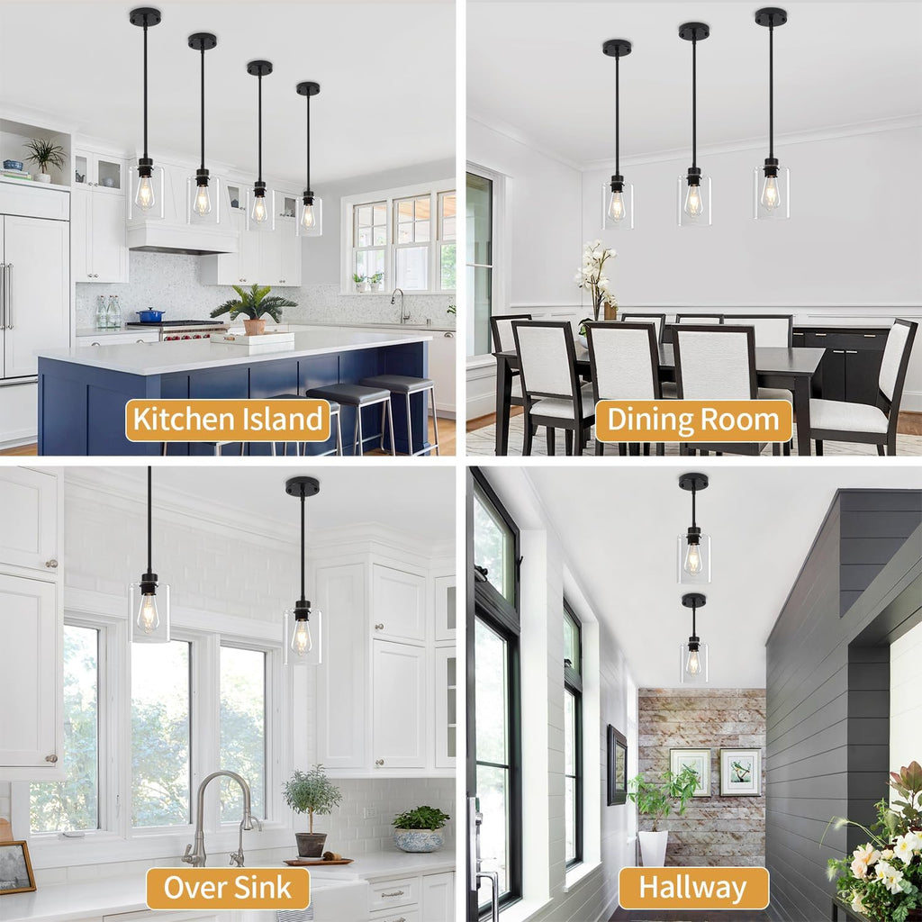 Glass Black Modern Pendant Lights