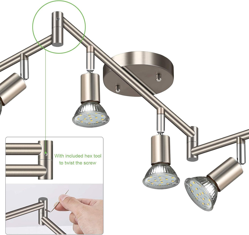 Rotatable 6-Light LED Track Kit
