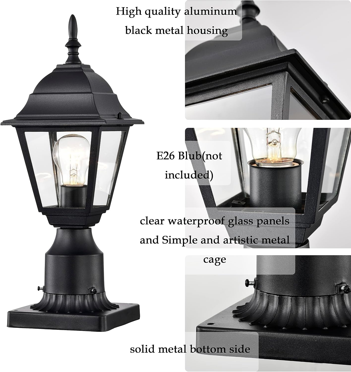 Waterproof Aluminum Post Lantern