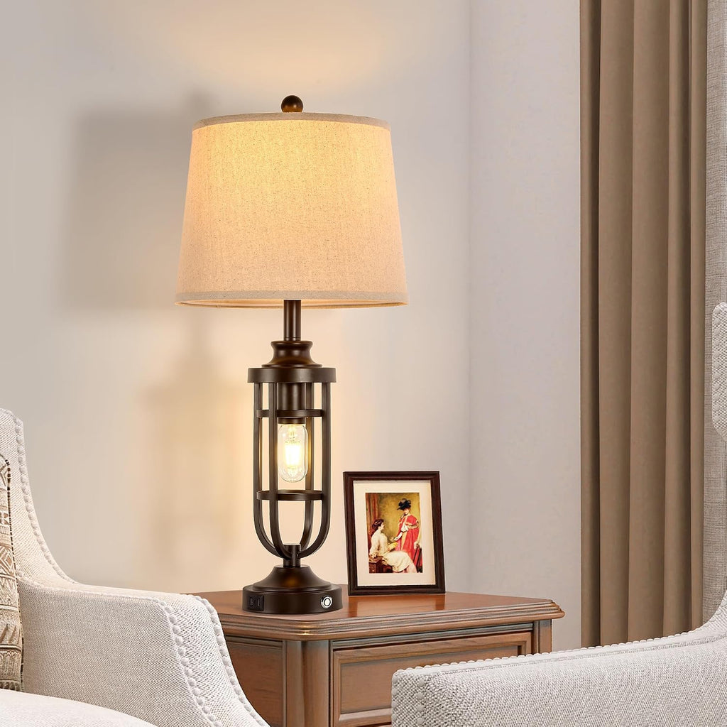 Touch USB Farmhouse Table Lamps