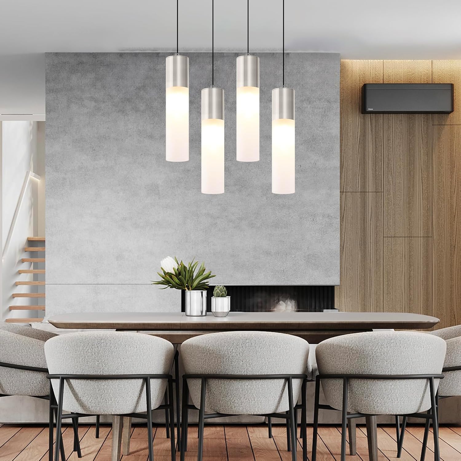Nickel Dimmable LED Pendant Lights