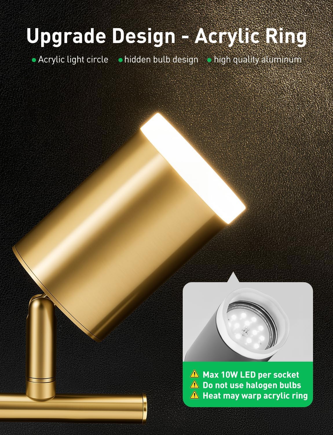 Rotatable 6-Light LED Track Kit